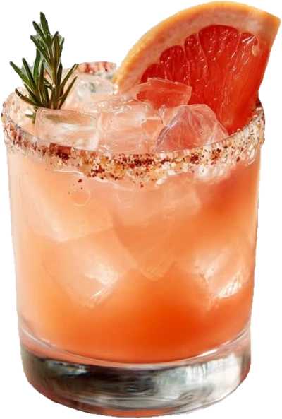 A grapefruit cocktail with rosemary